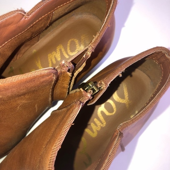 Sam Edelman Petty Cognac Booties 6.5 Wide - Picture 6 of 16